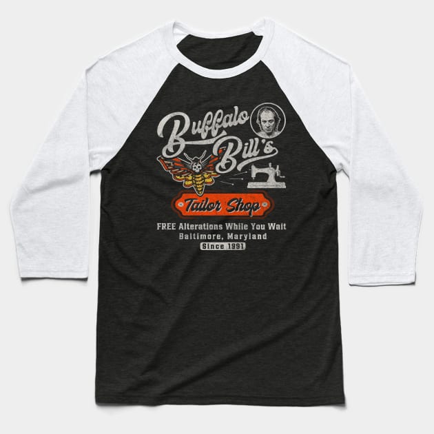 Buffalo Bill's Tailor Shop Baseball T-Shirt by Alema Art